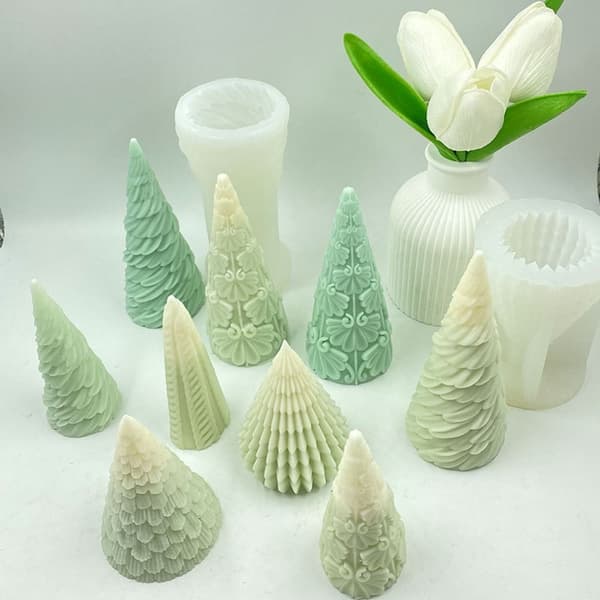 Stearinlys Silikonform Kakeharpiksform 06 06 06