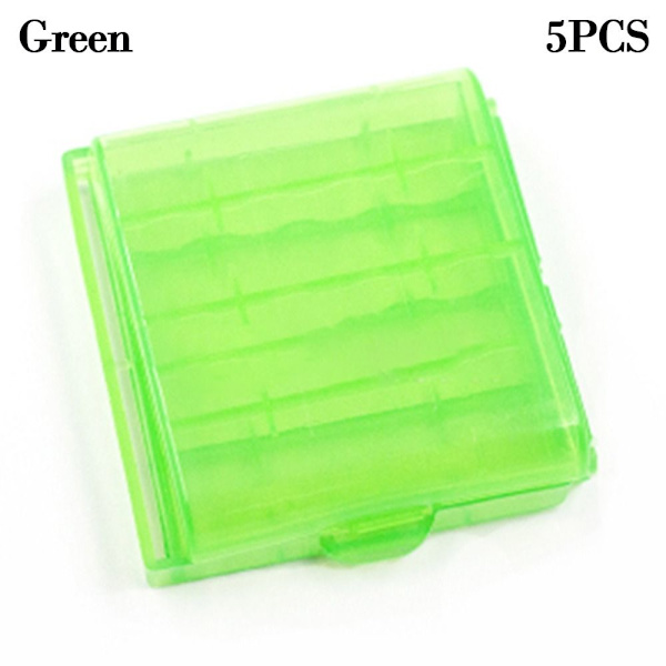 Batterikasse 4 AA AAA GRØN 5STK 5STK Green 5pcs-5pcs