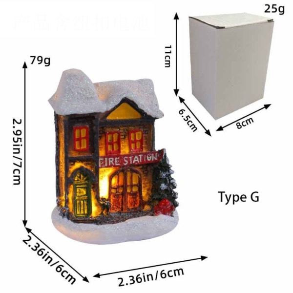 Mini House Miniature julepynt G G G