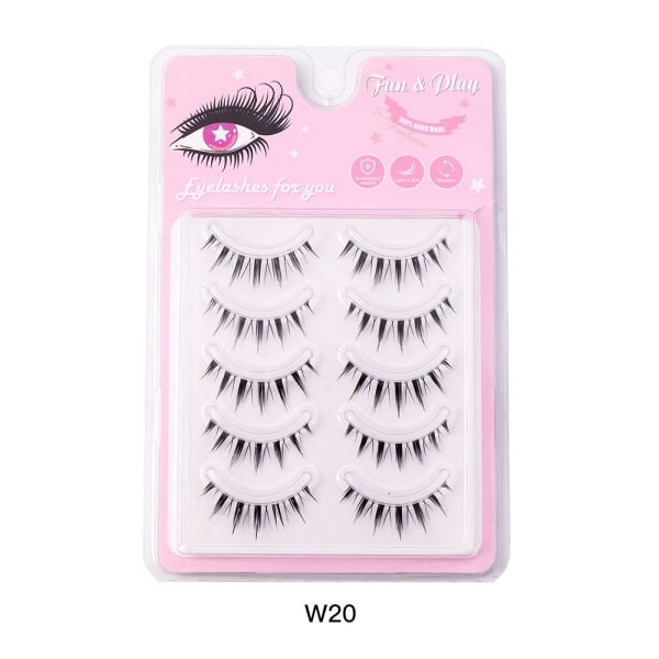 Manga Lashes falske øyevipper W20 W20 W20