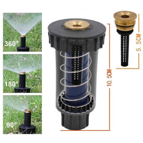 Trädgårdssprutmunstycke för bevattning av sprinklerhuvud 1/4 90 1/4 90 1/4 90