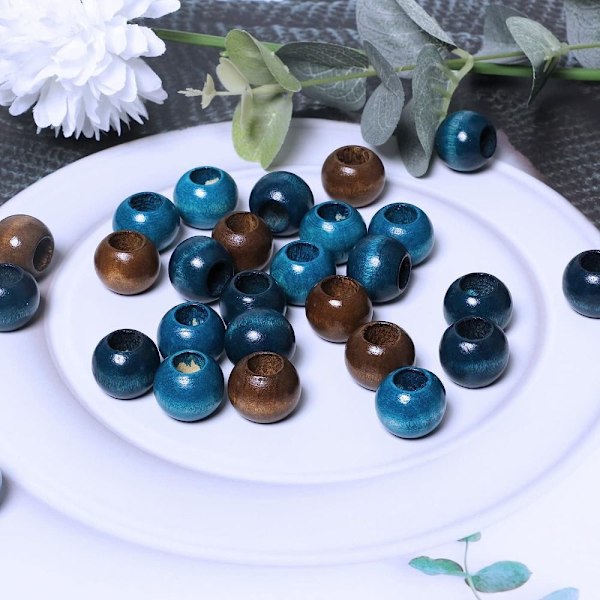 Träpärlor Spacer Beads Stort hål (10 mm)