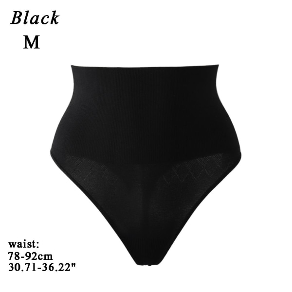 Slimming Waist Trainer String G-string SVART M Black M