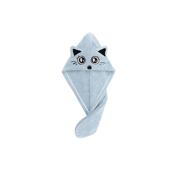 Tørt hår Cap Microfiber Håndklæde BLÅ blue