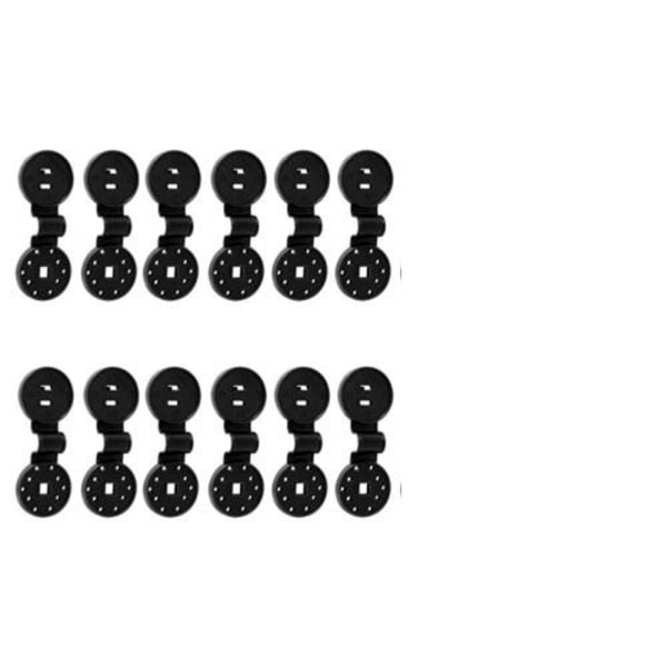 12 stk Drivhusfilm SunShade Net Clips Clips Spenne Black 12Pcs-12Pcs