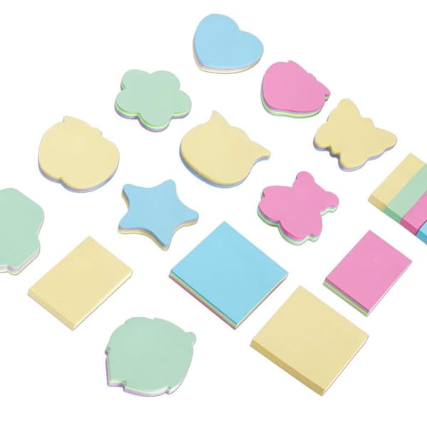 10Pads Stick Notes Memo Pad Sticky Selvklæbende
