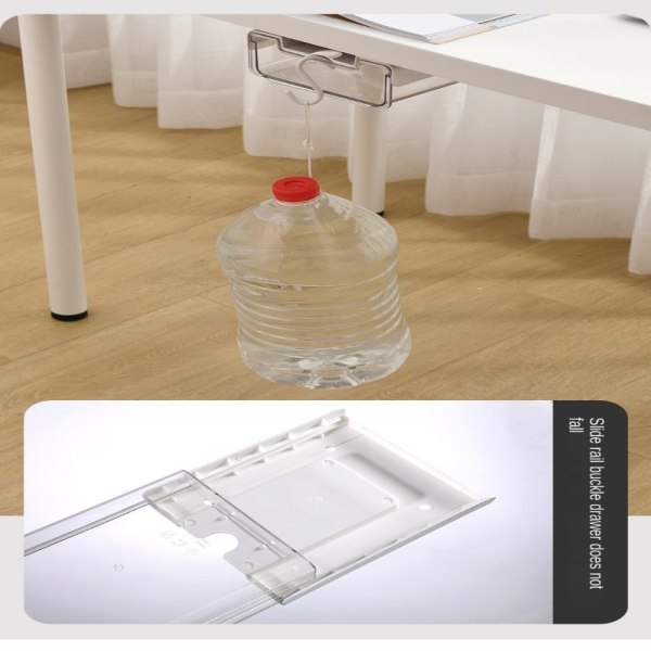 Skuffepind Stativ Under Skrivebord Skuffe Organizer TRANSPARENTE Transparente 20x23x7.5cm