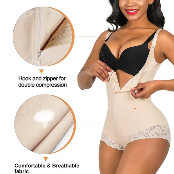 Waist Trainer Corset Bodysuit SORT L black L