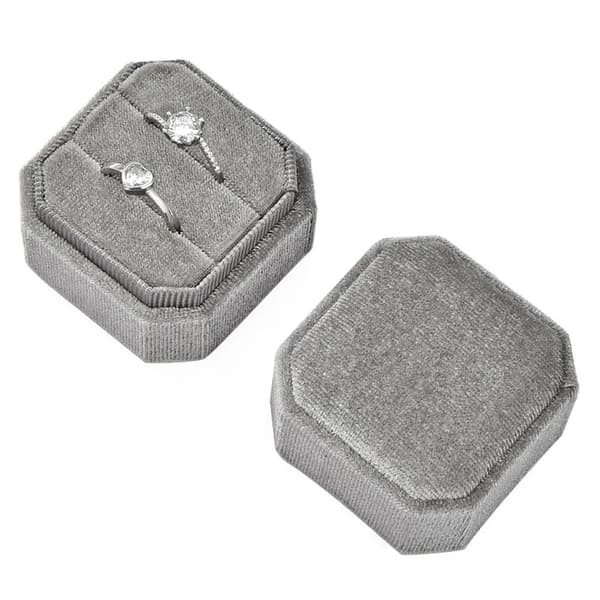 Smyckeskrin Dubbelring Case GRÅ grey