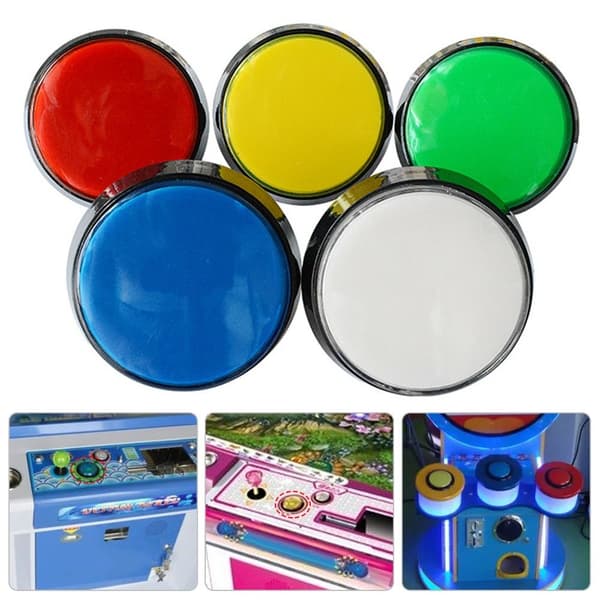 3 kpl Arcade Button Game Player -painike SININEN blue