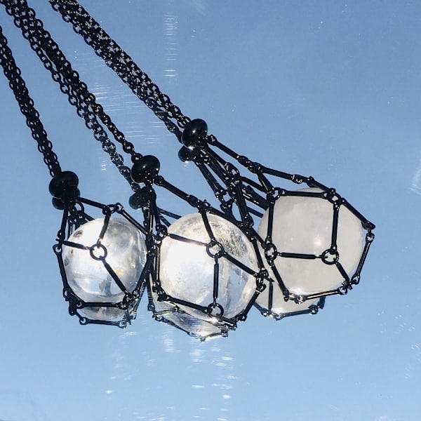 Crystal Holder Cage Kaulakoru Crystal Net Metal Kaulakoru S S