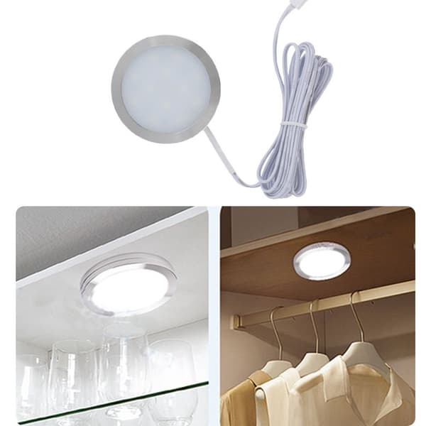 Underskapslys LED Puck Light EU-3STK-HVIT LYS EU-3PCS-White Light