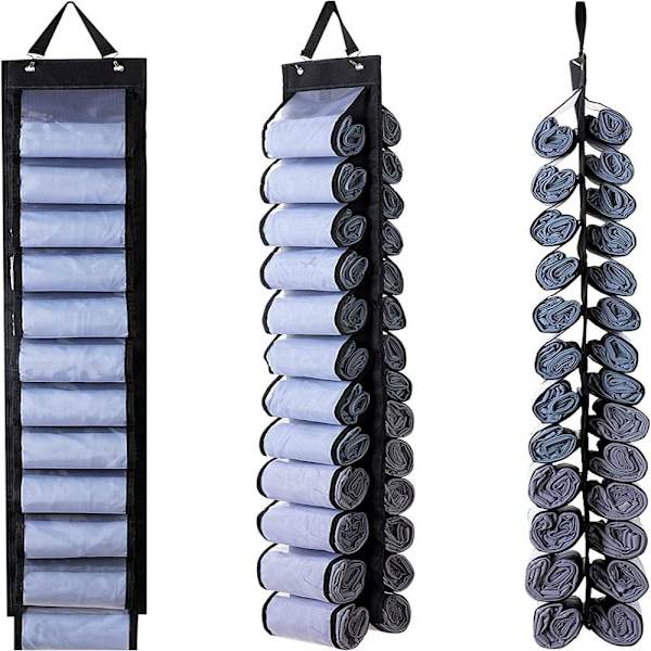 Vaatteet Hanging Organizer Vaatekaappi Riippukassi MUSTA black