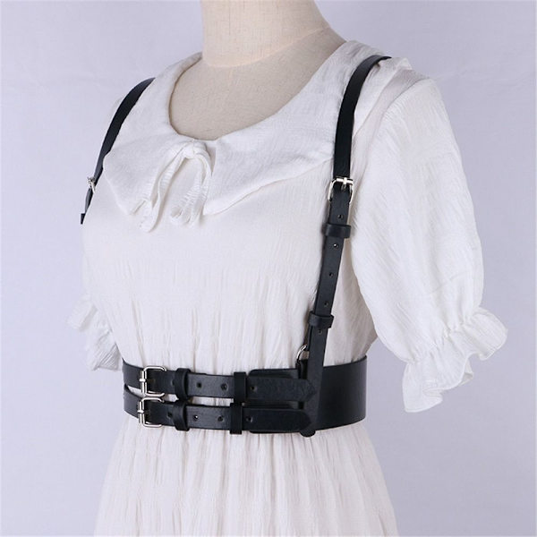 Kvinders taljebælter Body Chain bælte SORT Black