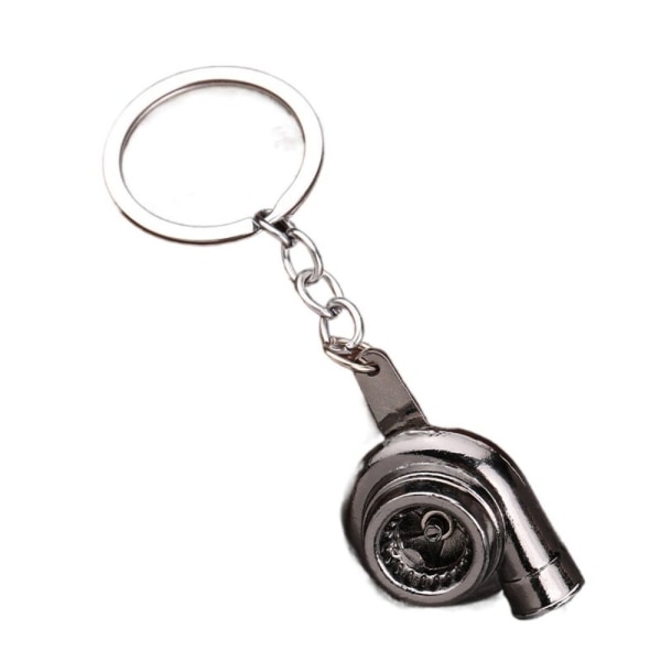 Turbo Turbolader nøglering Spinning Turbine nøgle vedhæng SORT Black