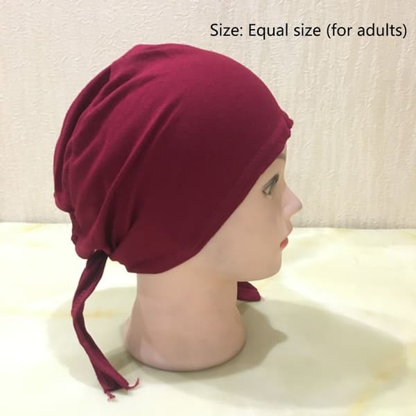 Kvinner Under skjerf Hijab Bonnet Cap KAFFE Coffee