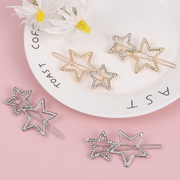 12 kpl Star Hair Clips Pins Barrettes tekojalokivihiusneula