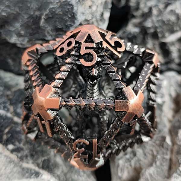 Metallterninger 20-sidige terninger SØLV silver