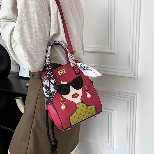 Spice Girl Bucket Bag Crossbody Bag PUNAINEN RED