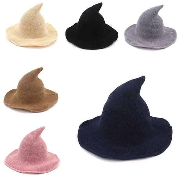 Halloween Witch Hat Long Point Hat VAALEANHARMAA light grey