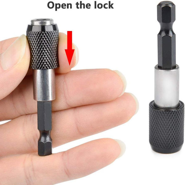 3 STK 1/4" AEG Slagdriver Hex Drill Holder Skrue 60MM3STK 3 STK 60mm3pcs