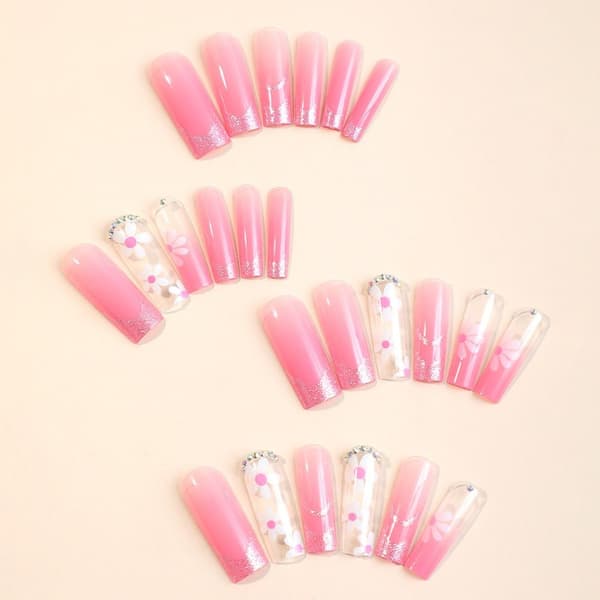 Fake Nails Long Water Pipe 7 7 7