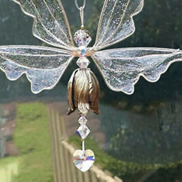 Wind Chime Angel Butterfly RÖD red