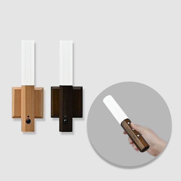 LED-yövalot Ihmiskehon tunnistava valo WALNUT WOOD WALNUT Walnut wood