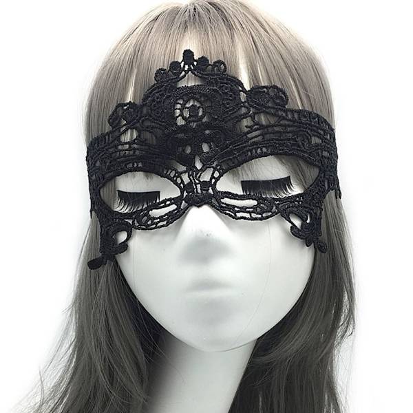 Halloween Lace Eye Masks Masquerade Masks WHITE white