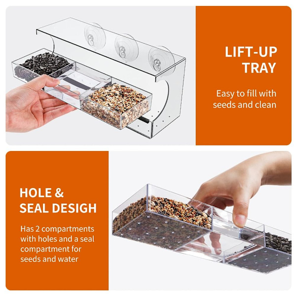 Window Bird Feeder Linnut Riippuva Feeder Birdhouse