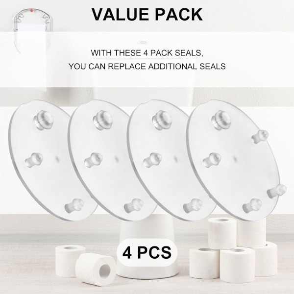 4 kpl Vaihto-WC:n läppätiivistetiivistealuslevy 4Pcs