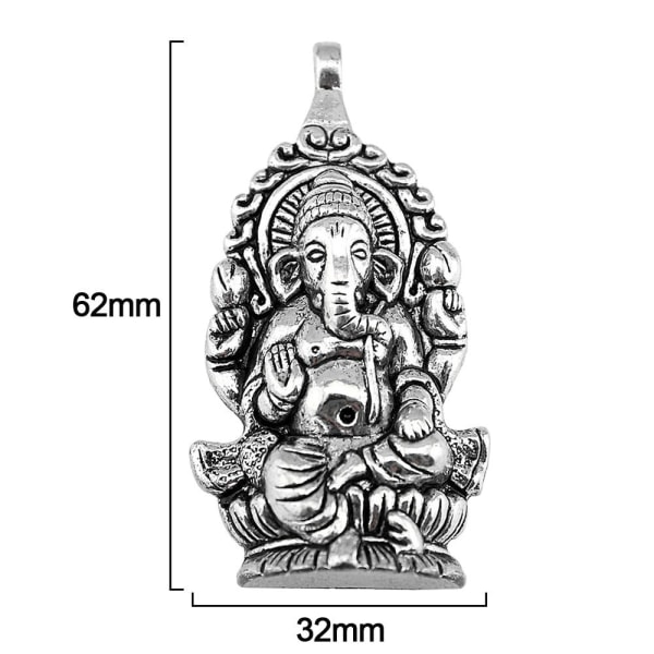 4 kpl Buddhan antiikkiriipus Elefantti Buddha-riipus Silver