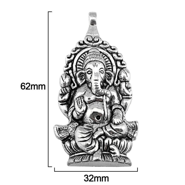 4 stk Buddha Antique Making Pendant Elephant Buddha Pendant Silver