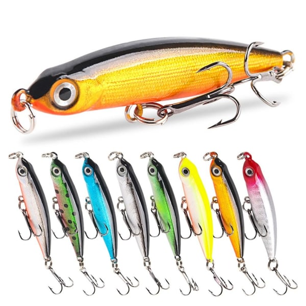 3kpl Uppoavat Minnow Wobblers -kalastusuistimet 1 1 1