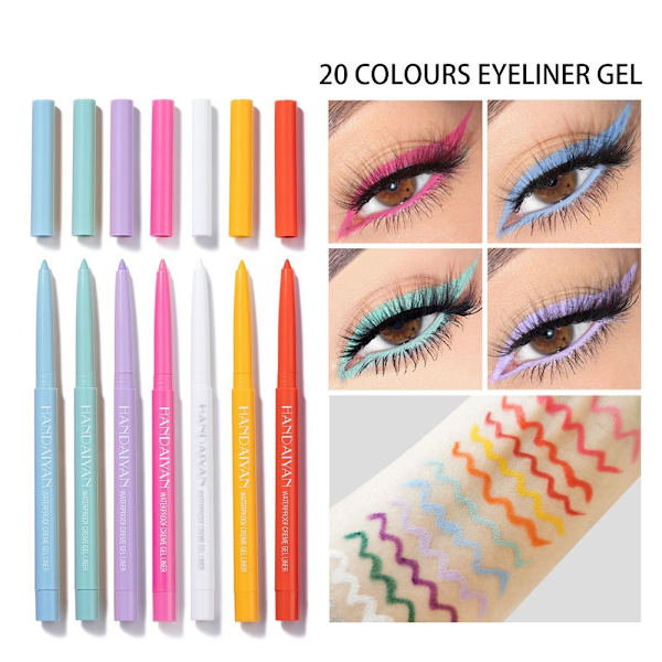 20 Stk/Sæt Eyeliner Blyant Langvarig Vandtæt Matt Eye Liner