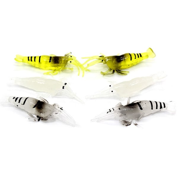 10 STK Fiskelokk Rekelokk GUL INGEN KROK INGEN KROK yellow no hook-no hook