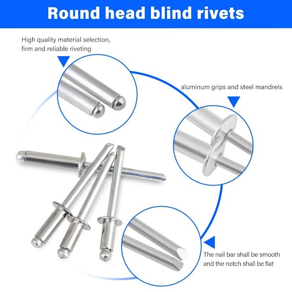 620 kpl Blind Rivets Pop Rivet Blind Rivet -valikoimasarja