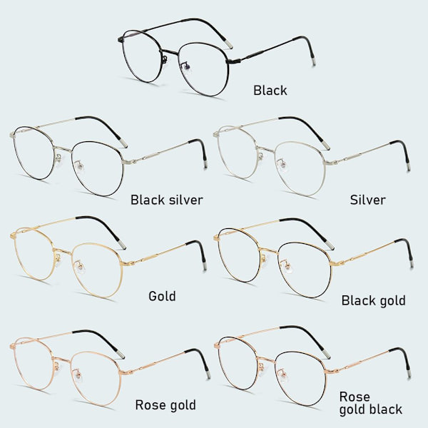 Ögonskydd i överdimensionerad ram Ultralätt glasögon Rose gold