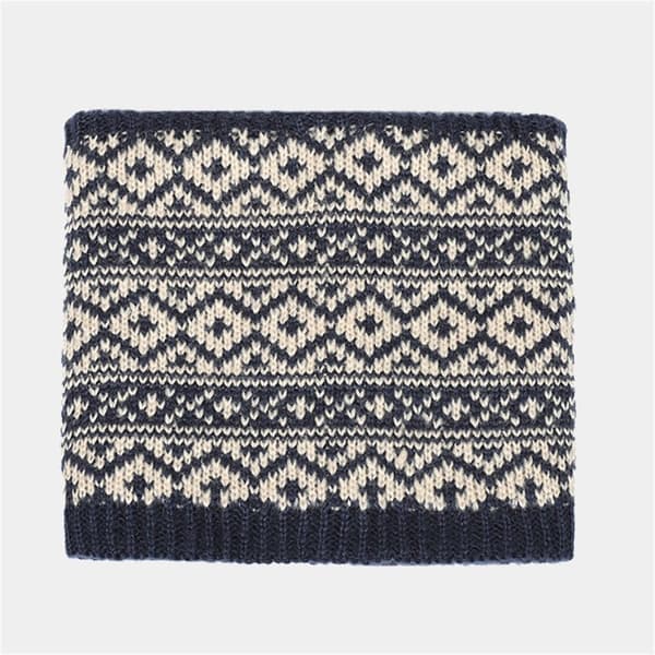 Stickad Neck Damask Halsvärmare KAFFE coffee