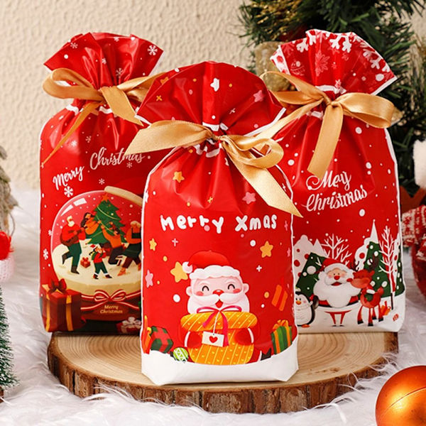 50 kpl Xmas karkkipussit Keksipussit 3 3 3