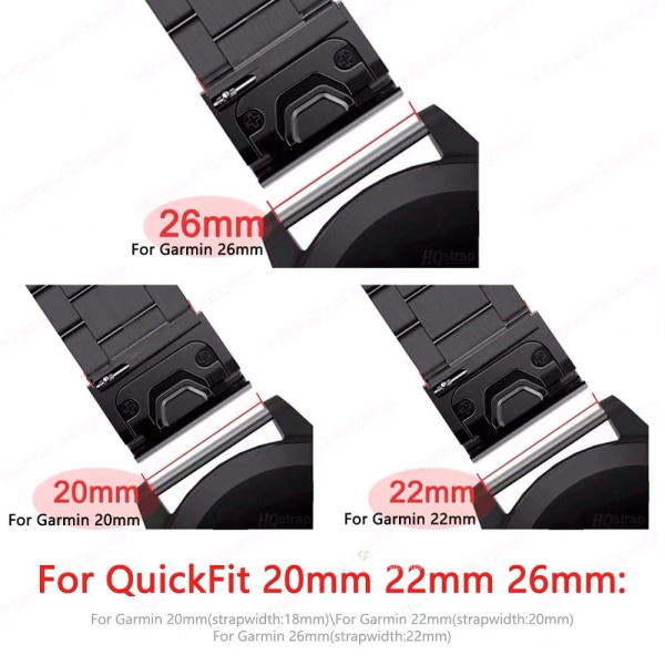Nylonløkkerem Klokke Armbånd SVART FOR GARMIN 22MM FOR black For Garmin 22mm-For Garmin 22mm