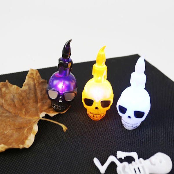 Halloween-kallovalo Elektroninen lamppu MUSTA black