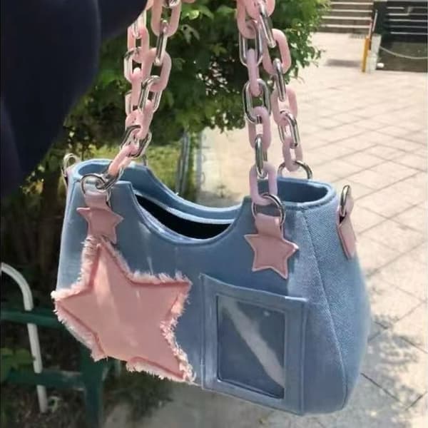 Denim Crossbody Bag Handväskor MÖRKBLÅ Dark Blue
