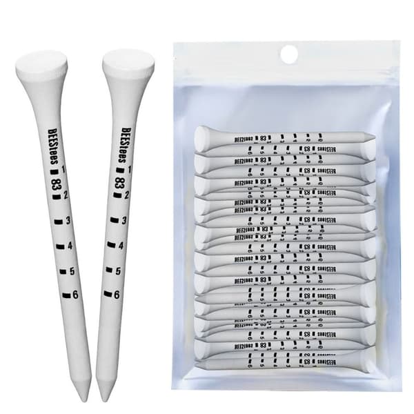 100st Golf Trä Tees Vit Randig Golf Tee 83MM 83MM 83mm