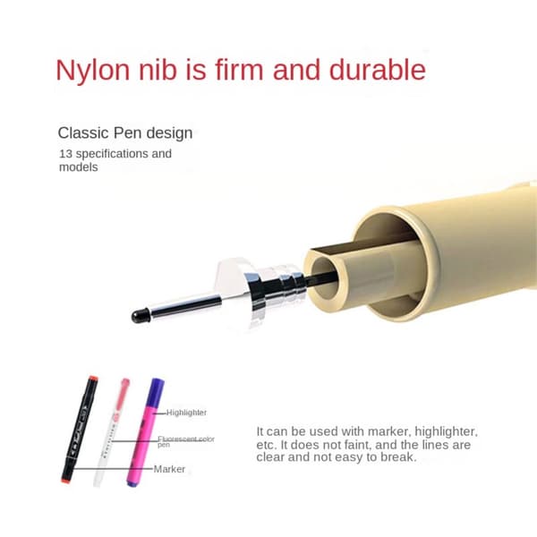 Miniature Dot Tegne Pen 12 pakker Sort