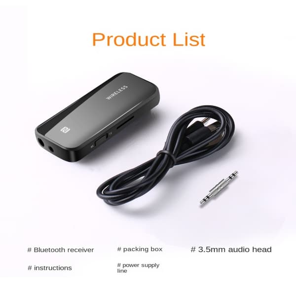 Bluetooth vastaanotin lähetin stereoääni Black