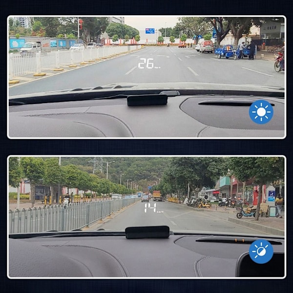 Bil GPS HUD HUD Projektor Display Digital Speedometer Black
