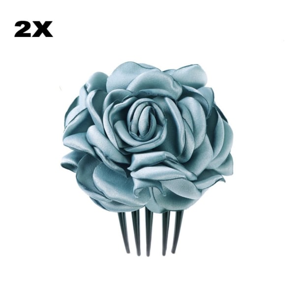 Blomster Hårkammer Dame Barrette BLÅ blue