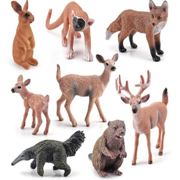 2kpl Animals Figuurit Miniatyyrilelut 7,5X5CM 7.5X5CM