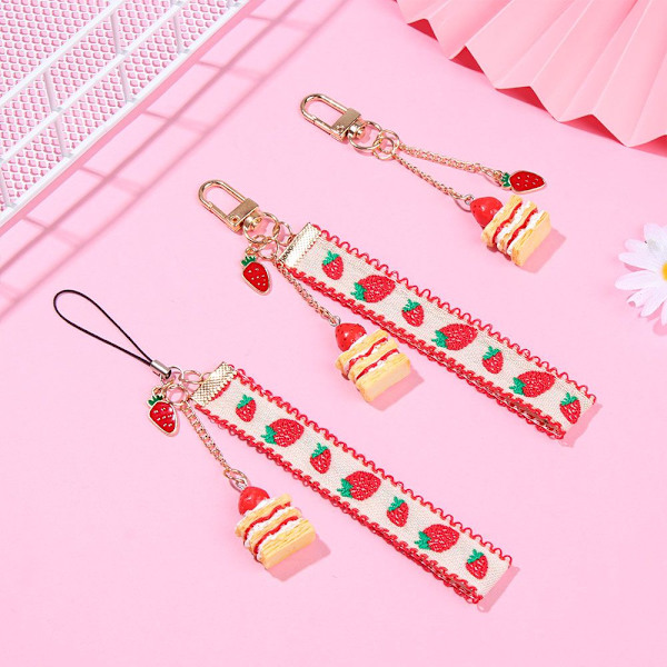 Matkapuhelin Lanyard Cute Strawberry 3 3 3